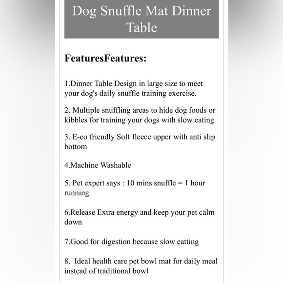 Doglemi snuffle mat dinner table - Picture 5 of 6